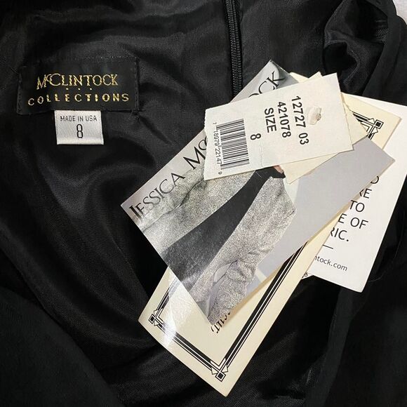 Jessica McClintock Collections Black Skirt tiered midi handkerchief nwt y2k goth - Picture 4 of 4